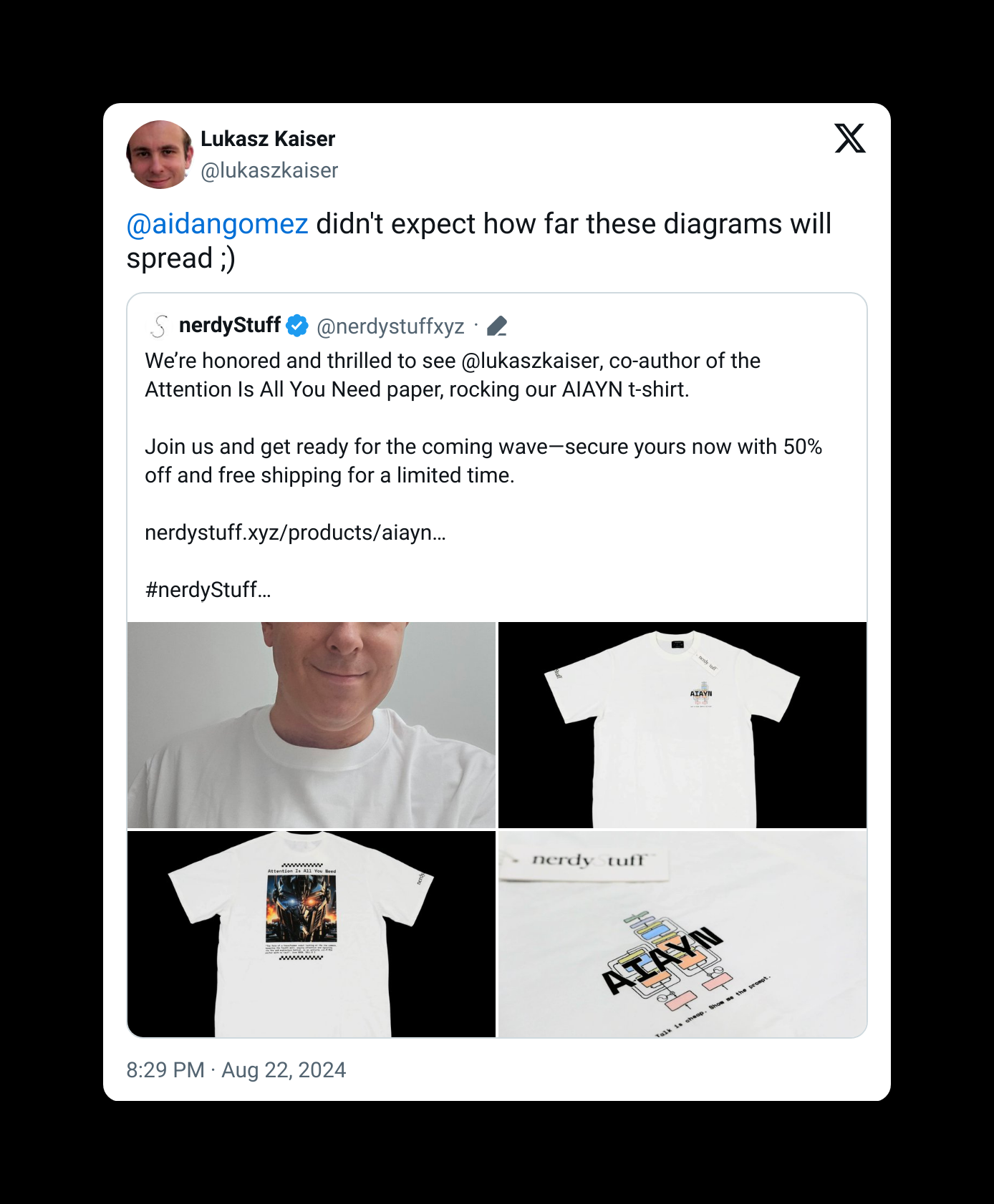 Attention Is All You Need | Transformer | AIAYN T-Shirt | AI Tee | LLM Tee | Machine Learning Tee | Data Science Tee | Engineer Gift | Programmer Gift
